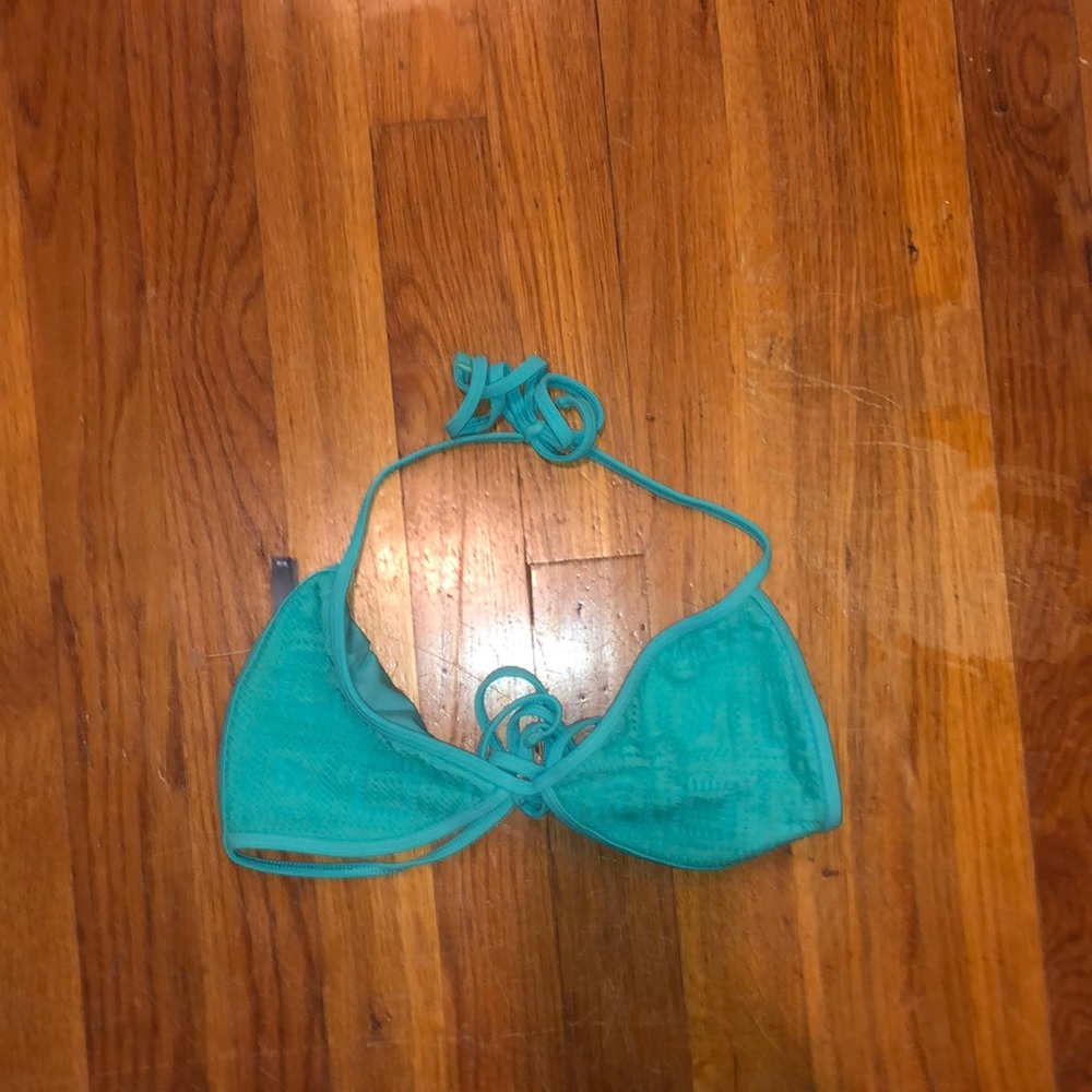 Blue Crochet Bikini Top